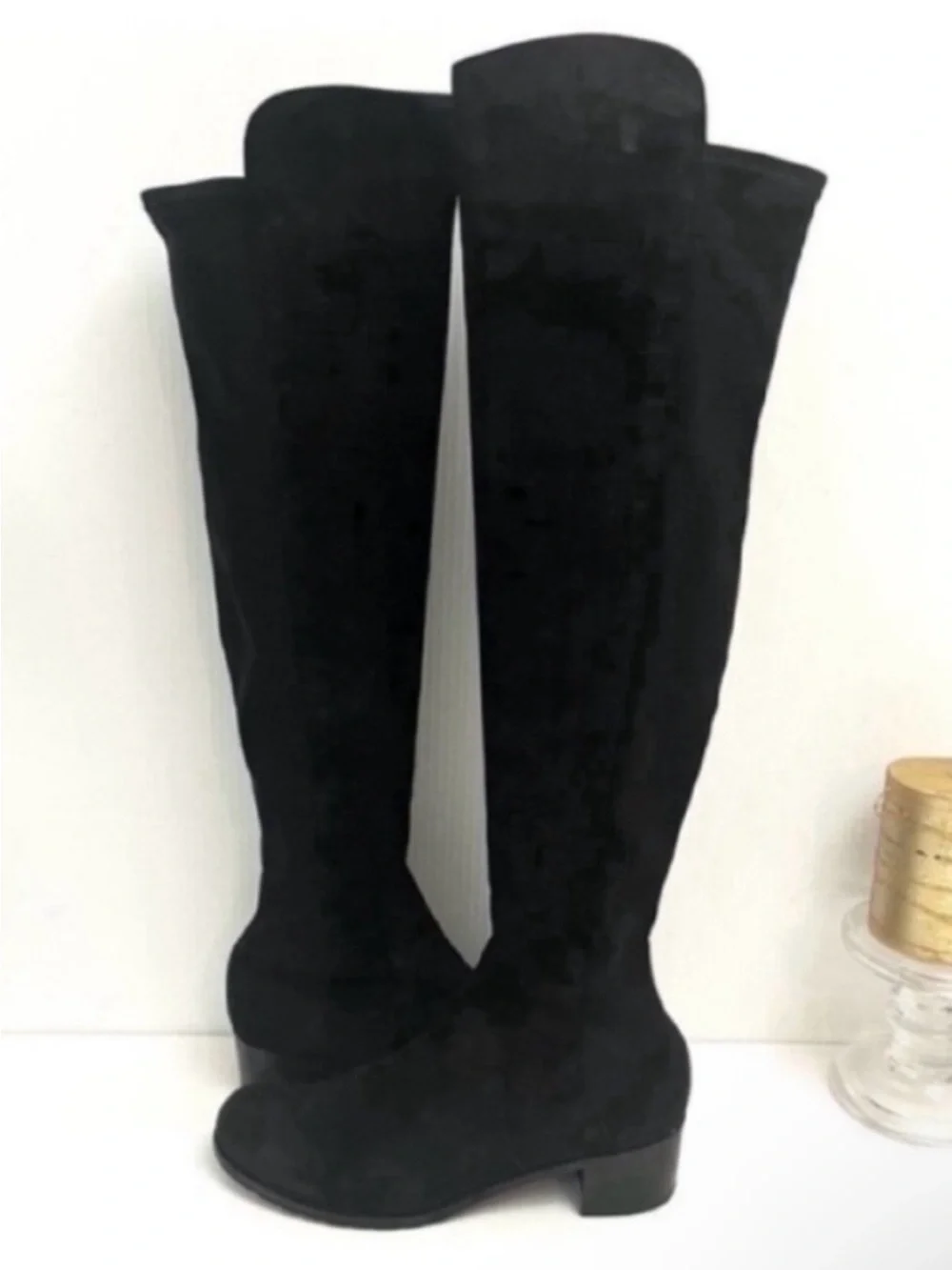 Stuart Weitzman Black Over-the-Knee Suede BootsSz 7.5